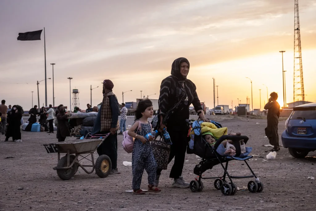 Afghans expelled from Iran arrived at a processing center in the border town of Islam Qala, Afghanistan, last week.